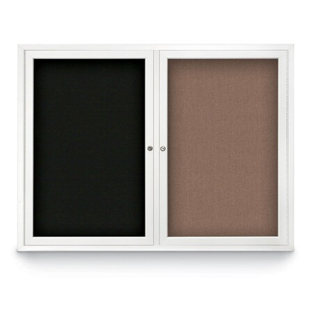 United Visual Products Corkboard, Cinnabar/Satin, 18" x 24" UV429H-SATIN-CINNABA